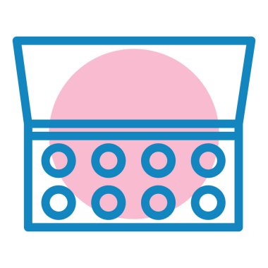 Makyaj. Web simgesi basit illüstrasyon