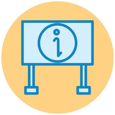 info vector flat color icon