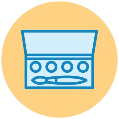 Makyaj. Web simgesi basit illüstrasyon