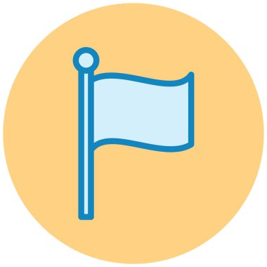 Bayrak. Web simgesi vektör illüstrasyonu