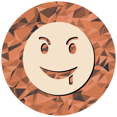 Kızgın yüz simgesi simgesi. vektör illüstrasyonu 