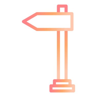 Bir işaret direği simgesinin vektör illüstrasyonu