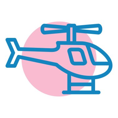 Helikopter simgesi vektör illüstrasyonu