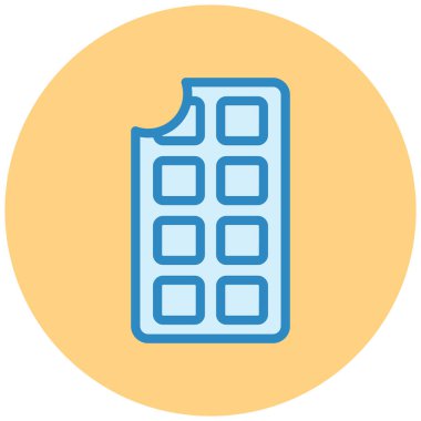 Bina. Web simgesi basit illüstrasyon