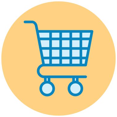 Alışveriş arabası. Basit resimleme