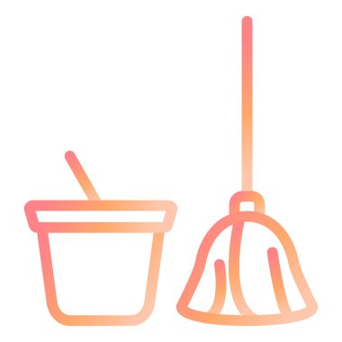 Temizlik. Web simgesi basit illüstrasyon