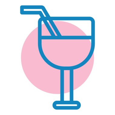 Kokteyl. Web simgesi basit illüstrasyon