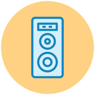 Konuşmacı. Web simgesi basit illüstrasyon