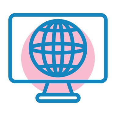 Küre. Web simgesi basit tasarım