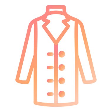 Lab Coat modern simge vektör illüstrasyonu 