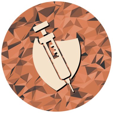 Şırınga ikonu. Web için kan vektör sembolünün düz çizimi