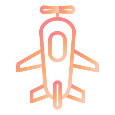 uçak vektör renk simgesi