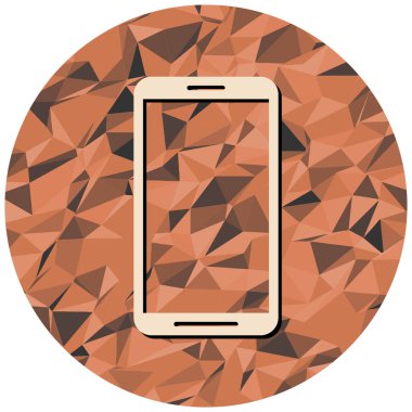 Soyut arkaplana sahip cep telefonu