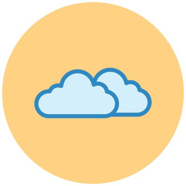 Bulut. Web simgesi basit illüstrasyon