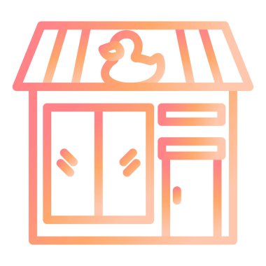 Oyuncakçı. Web simgesi basit illüstrasyon