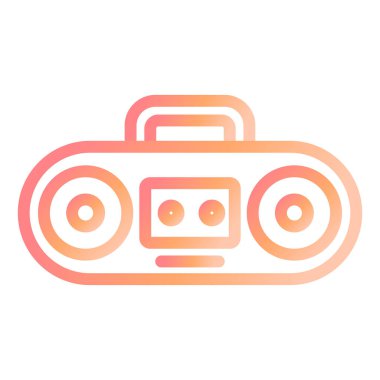 Boombox web simgesi illüstrasyonu 