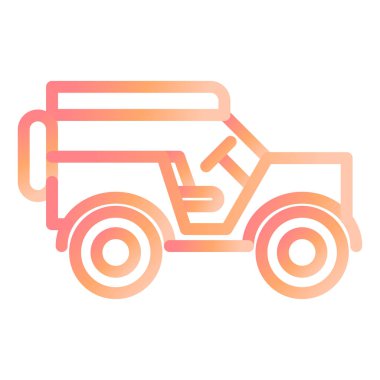 Ordu Arabası Modern ikon vektör çizimi 