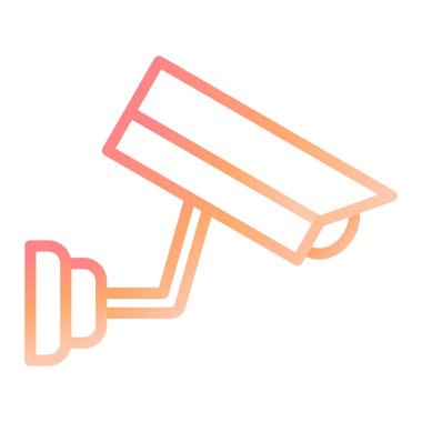 CCTV güvenlik kamerası simgesi, vektör illüstrasyonu