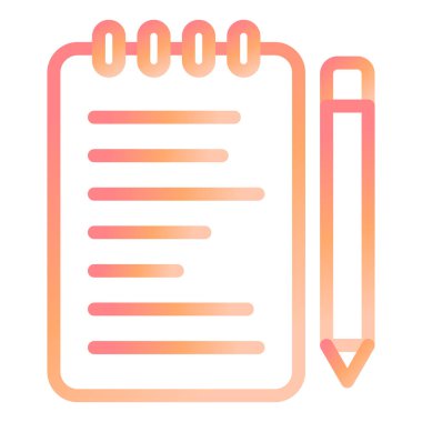 notepad web simgesi basit illüstrasyon