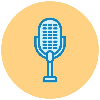 Mikrofon. Web simgesi basit tasarım