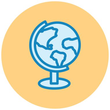 Dünya küresi. Basit resimleme