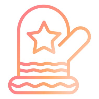 Mitten modern simge vektör illüstrasyonu 