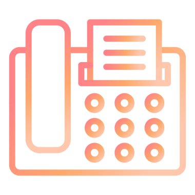 faks. Web simgesi basit illüstrasyon