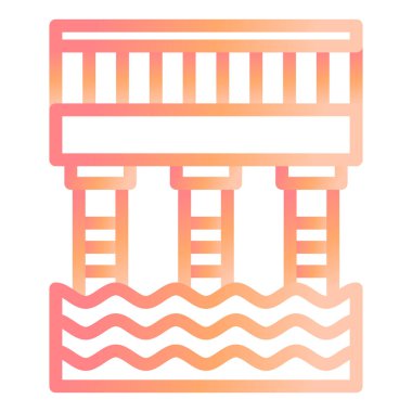 İskele. Web simgesi basit illüstrasyon