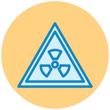 Nükleer. Web simgesi basit illüstrasyon