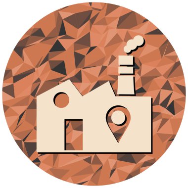 Sanayi simgesi, vektör illüstrasyonu basit tasarım