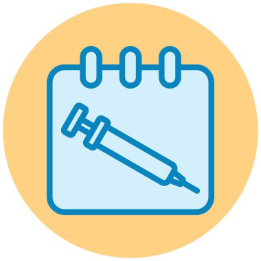 Şırınga simgesi, vektör illüstrasyonu basit tasarım