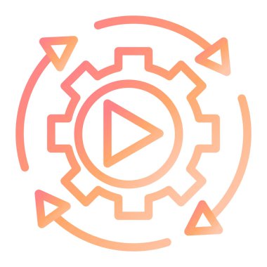 Otomasyon modern simge vektör illüstrasyonu