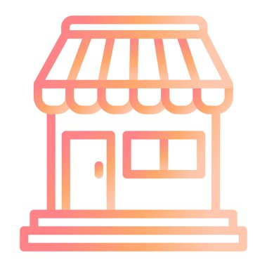 Dükkan. Web simgesi basit illüstrasyon