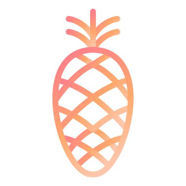 Çam kozalağı. Web simgesi basit illüstrasyon