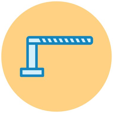 bariyer simgesi, vektör illüstrasyonu basit tasarım