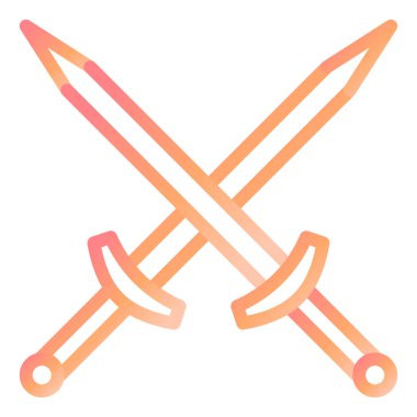 kılıçlar modern simge vektör illüstrasyonu 