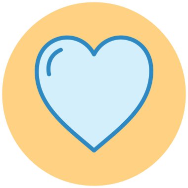 Kalp. Web simgesi basit illüstrasyon