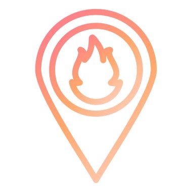 Yangın. Web simgesi basit illüstrasyon