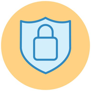 Kalkan. Web simgesi basit illüstrasyon