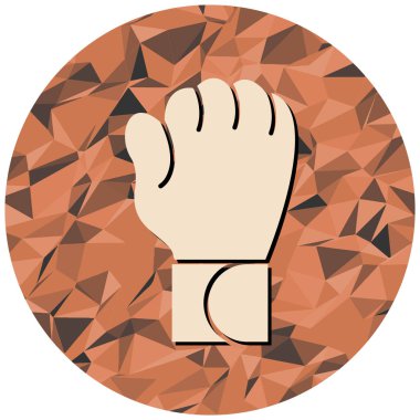 El ikonu. Web için yumruk vektör simgelerini yumruklamanın düz çizimi