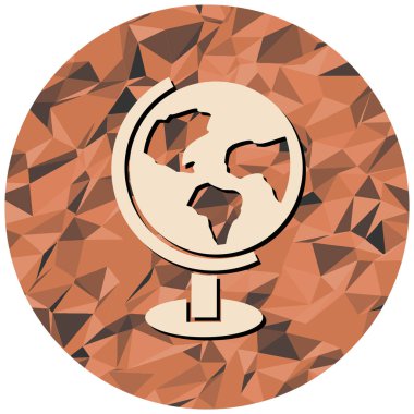 Bir dünya simgesinin vektör illüstrasyonu