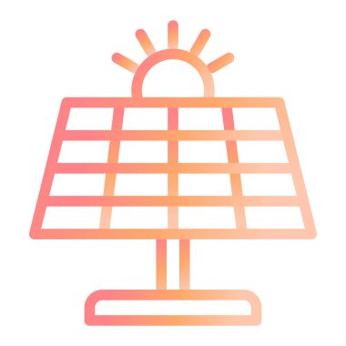 Güneş enerjisi vektör simgesi