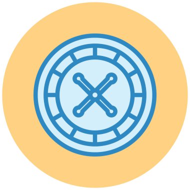 rulet simgesi vektör illüstrasyonu