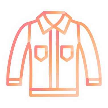 Kot ceket. Web simgesi basit illüstrasyon