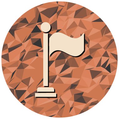 Beyaz arkaplanda bayrak işaretleyici simgesi.