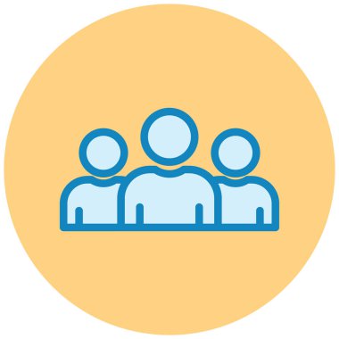 Takım. Web simgesi basit illüstrasyon