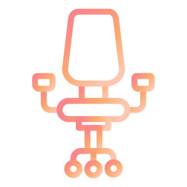 Sandalye vektör ikonu, illüstrasyon. düz tasarım biçimi