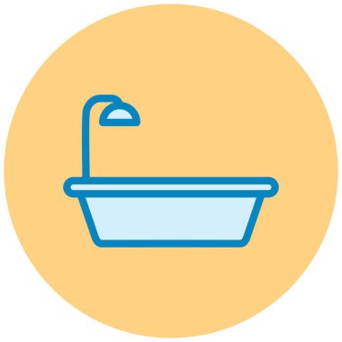 Küvet. Web simgesi basit illüstrasyon