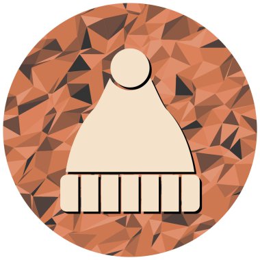 Noel şapkası ikonu. Web için noel baba vektör simgelerinin düz çizimi