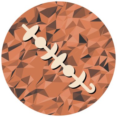 şiş simgesi, vektör illüstrasyonu basit tasarım